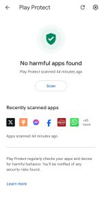 প্লে স্টোর protect settings